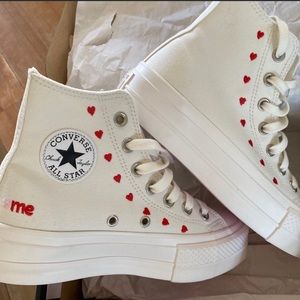 Chuck Taylor embroidered hearts- Valentines Day Collection